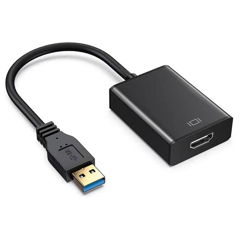 USB to HDMI HD adapter cable with audio output converter, USB 3.0 to HDMI, driverless adapter.